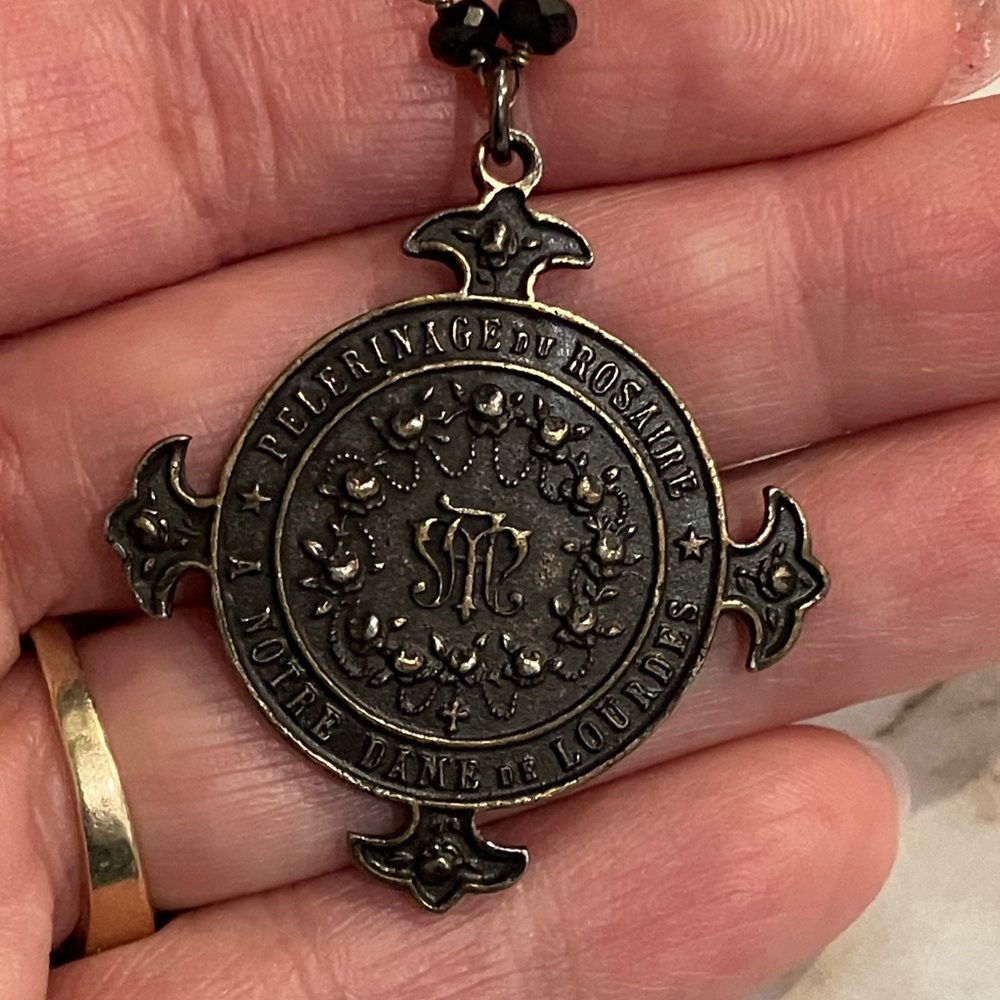 14K Goldfill Religious Medal necklace, Protective Amulet Cross - Picture 11 of 16